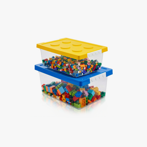 Greentainer stackable storage bins with baseplate lids, set of 2, large and small