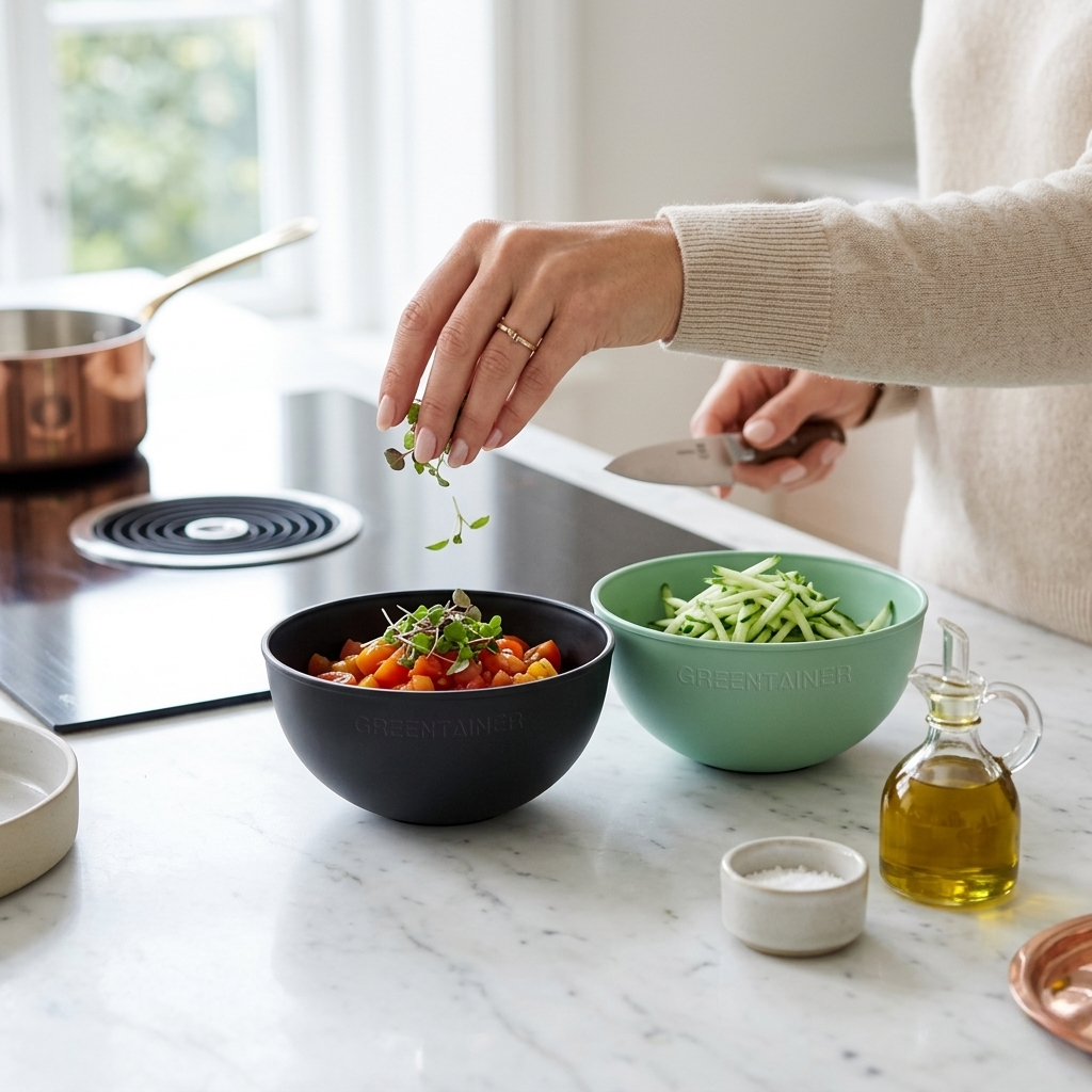 Greentainer large lightweight serving bowls in small and large sizes