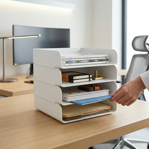 Greentainer 4-tier paper tray keeping documents sorted and accessible
