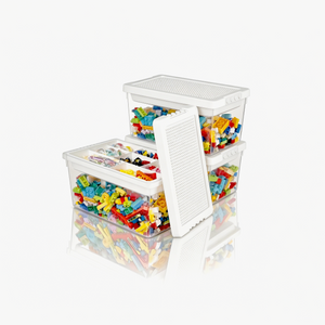 Greentainer toy storage box with removable organiser tray