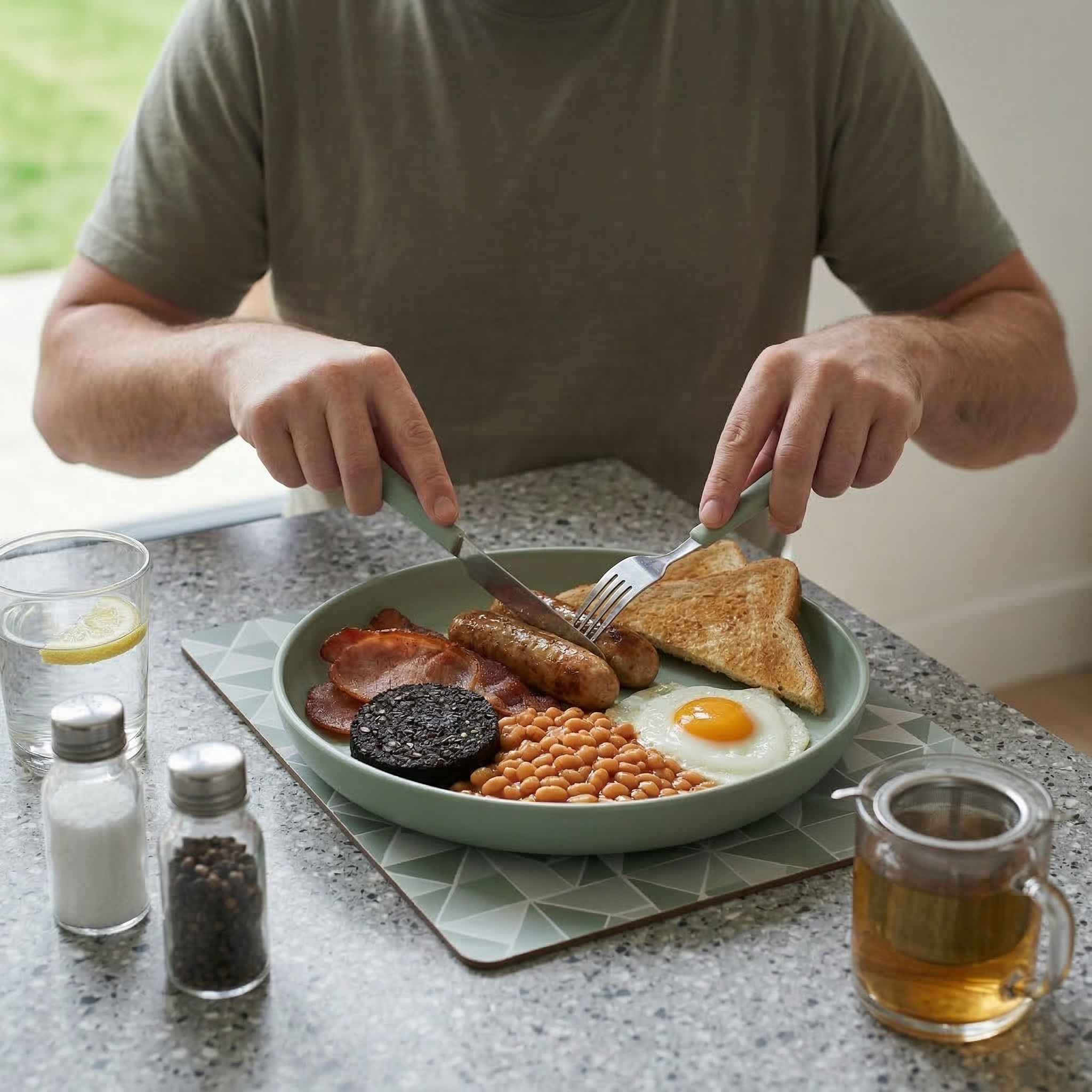 Greentainer 4-piece dinner plate set for everyday family meals