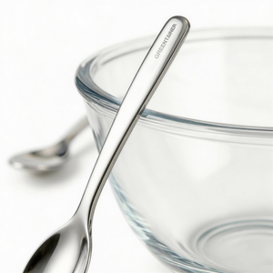 Greentainer large glass salad bowl shown on the dining table