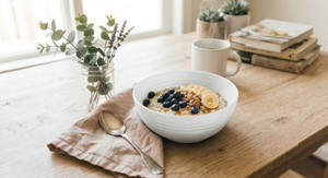 Greentainer large plastic cereal bowls set of 6 in white