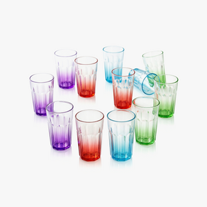 Greentainer plastic drinking water glasses set overview