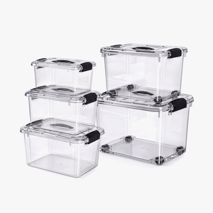 Greentainer stackable storage boxes with lids, 5-piece set