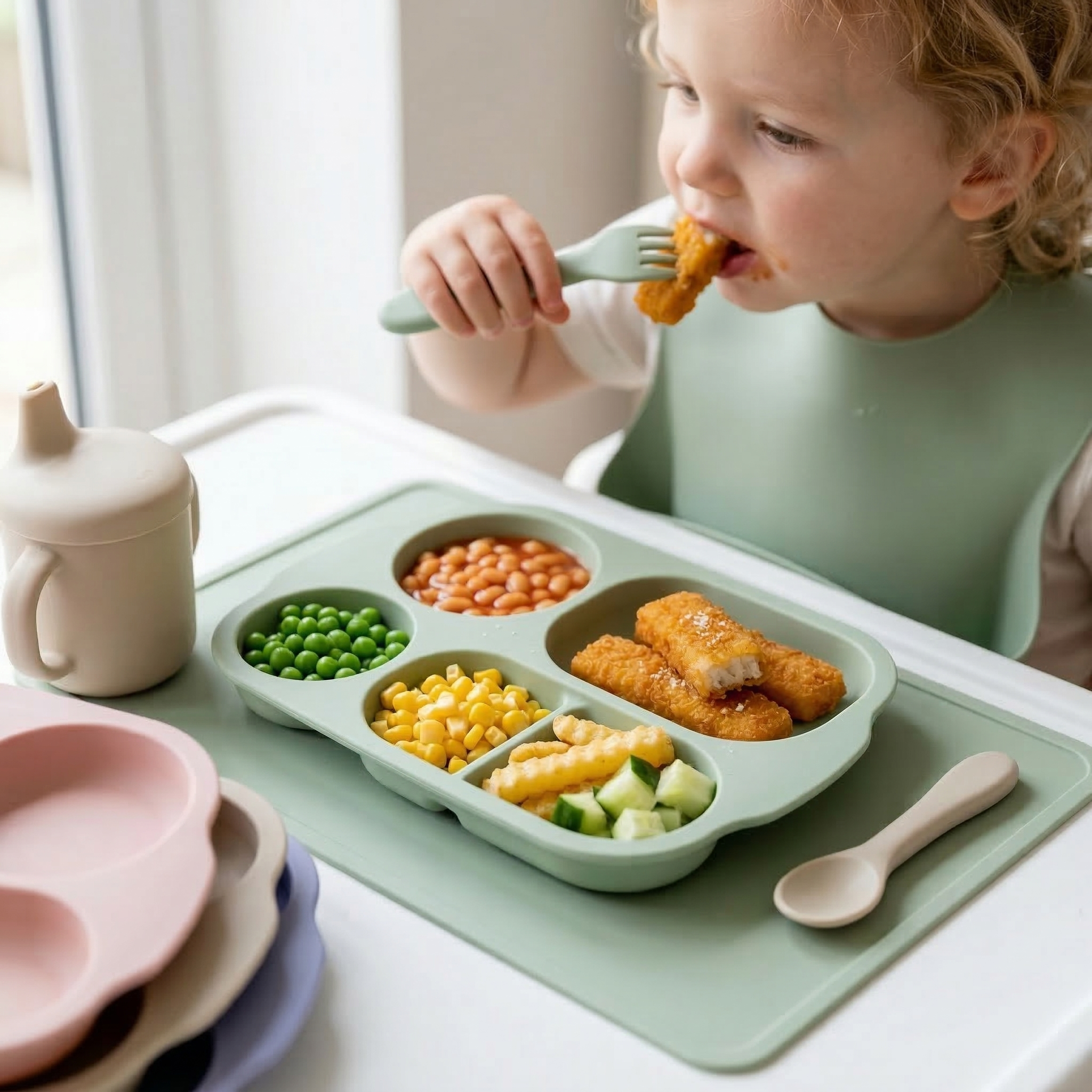 5 Compartment Divided Dinner Plates | Greentainer EU