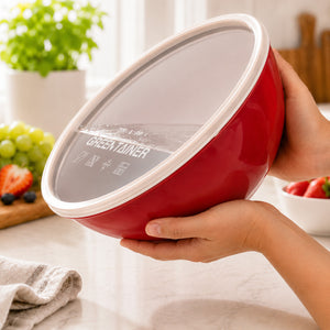 Greentainer nesting plastic mixing bowls set for baking and serving