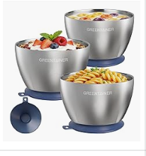 stainless-double-wall-unbreakable-bowl-set | Greentainer EU