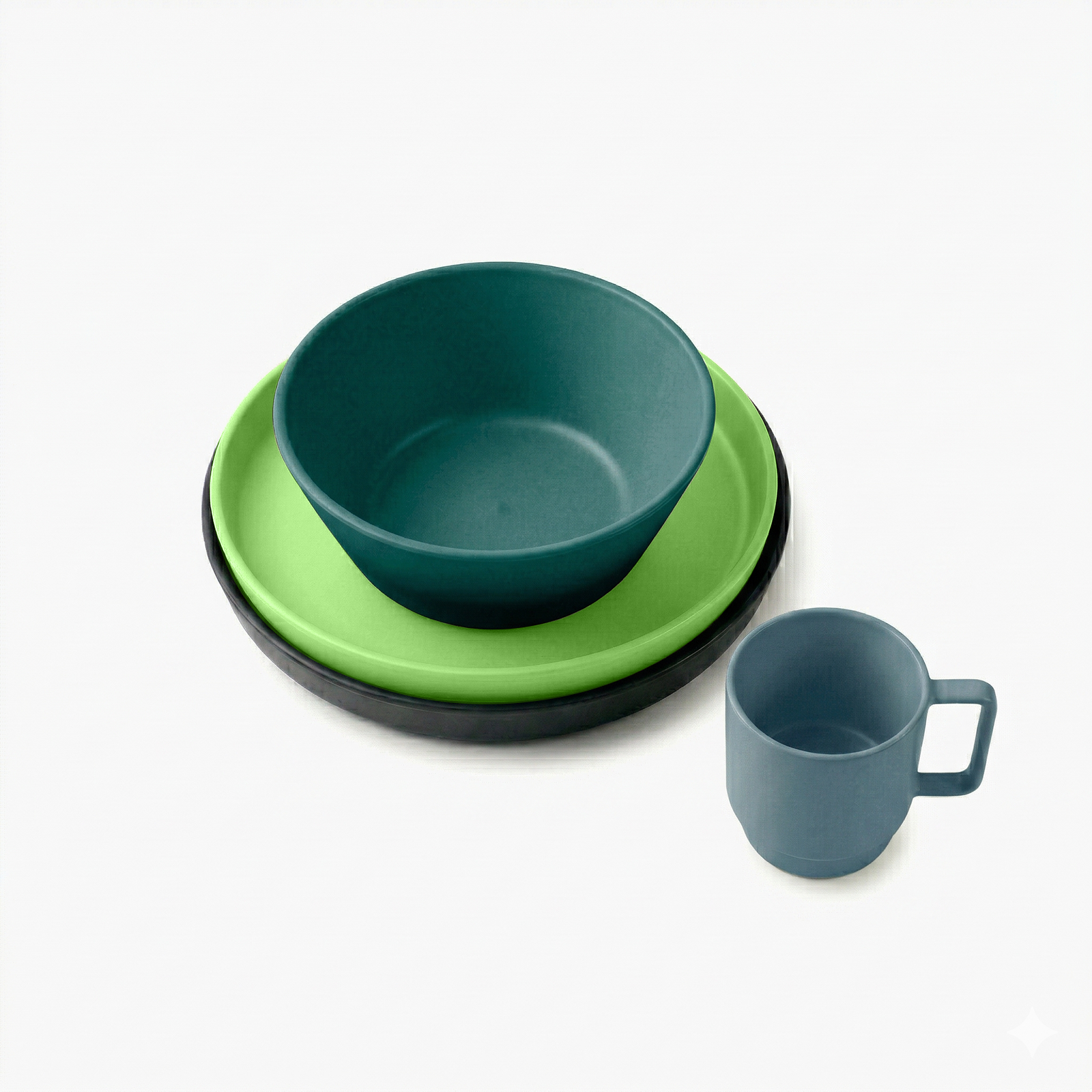 Greentainer 12-piece PP dinnerware set for everyday family meals