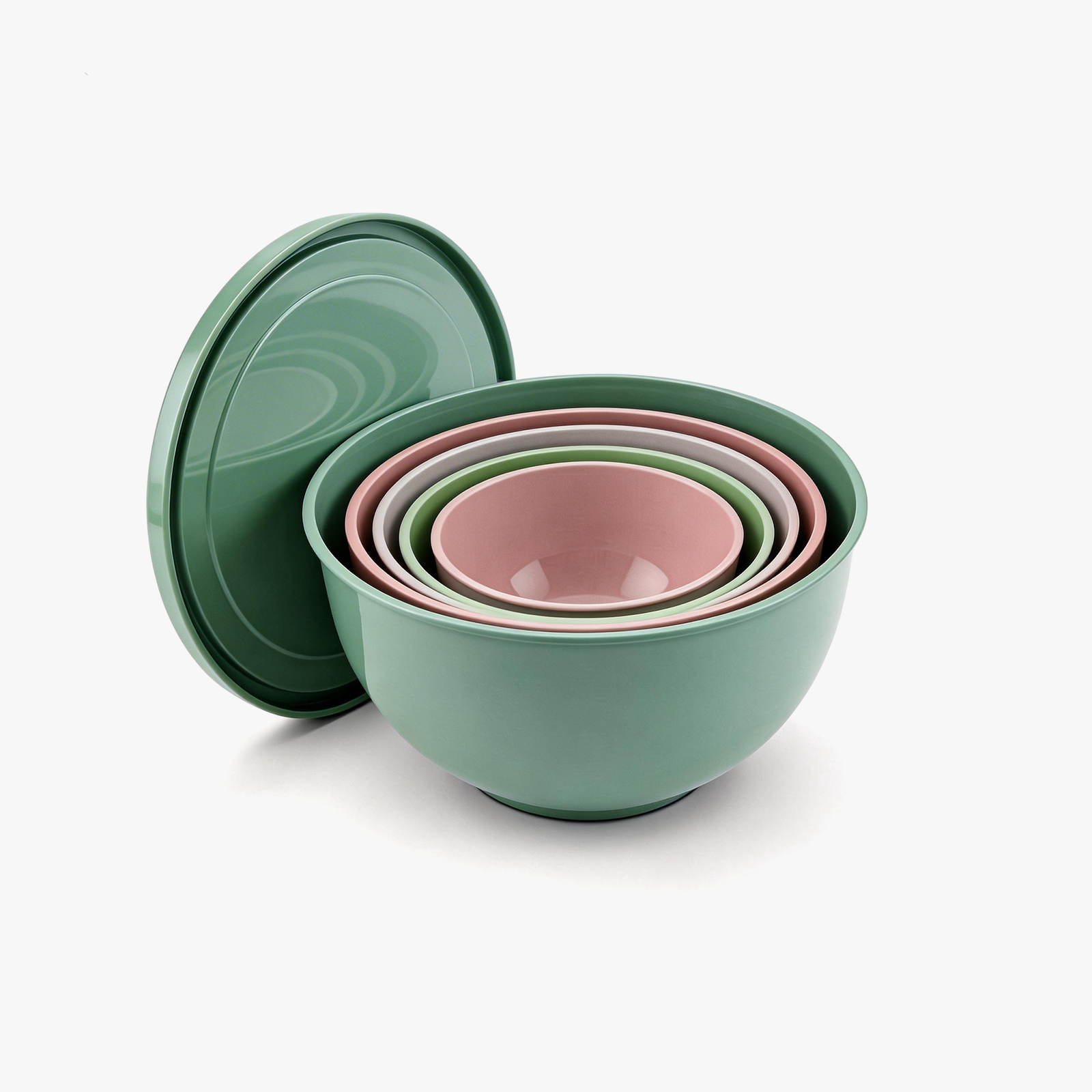 5 Piece Plastic Mixing Bowls With Lids