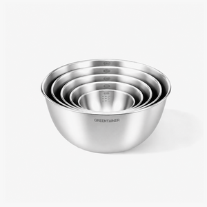 Greentainer 304 stainless steel nesting mixing bowls, 5-piece set