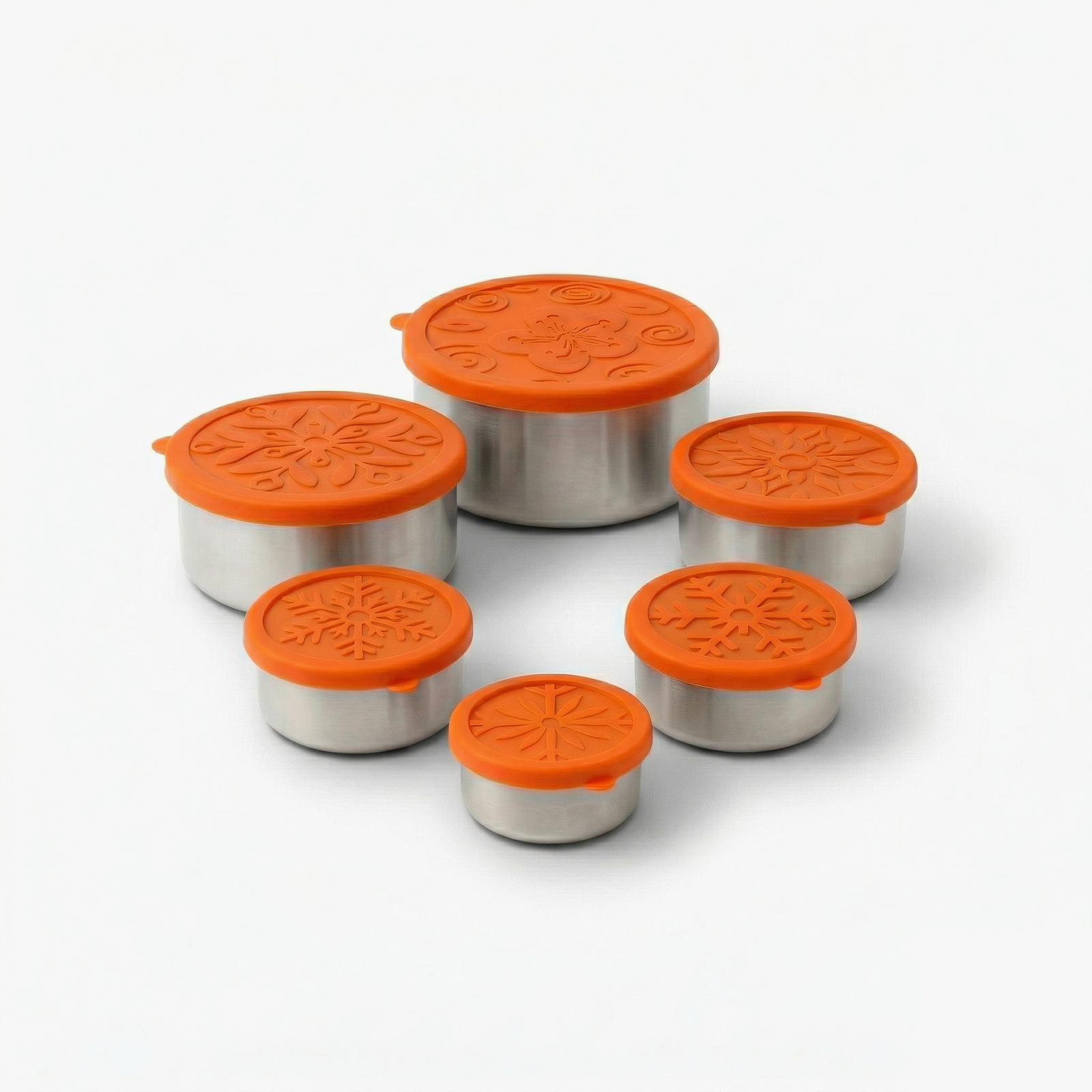 Round Stainless Steel Food Bowls With Lids