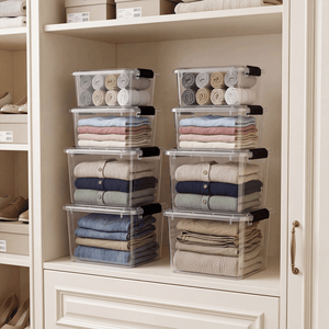 Greentainer 8-piece stackable plastic storage box set