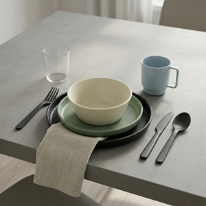 Greentainer unbreakable PP dinnerware set with plates, bowls and cups