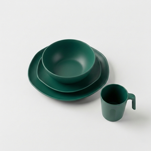Greentainer lightweight 16-piece dinnerware set for 4 people