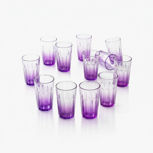 Greentainer reusable drink glasses for juice, water and soft drinks in purple