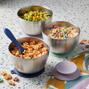 Greentainer stainless steel snack bowls for cereal, fruit and desserts