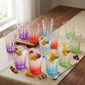 Greentainer unbreakable plastic glasses for home use