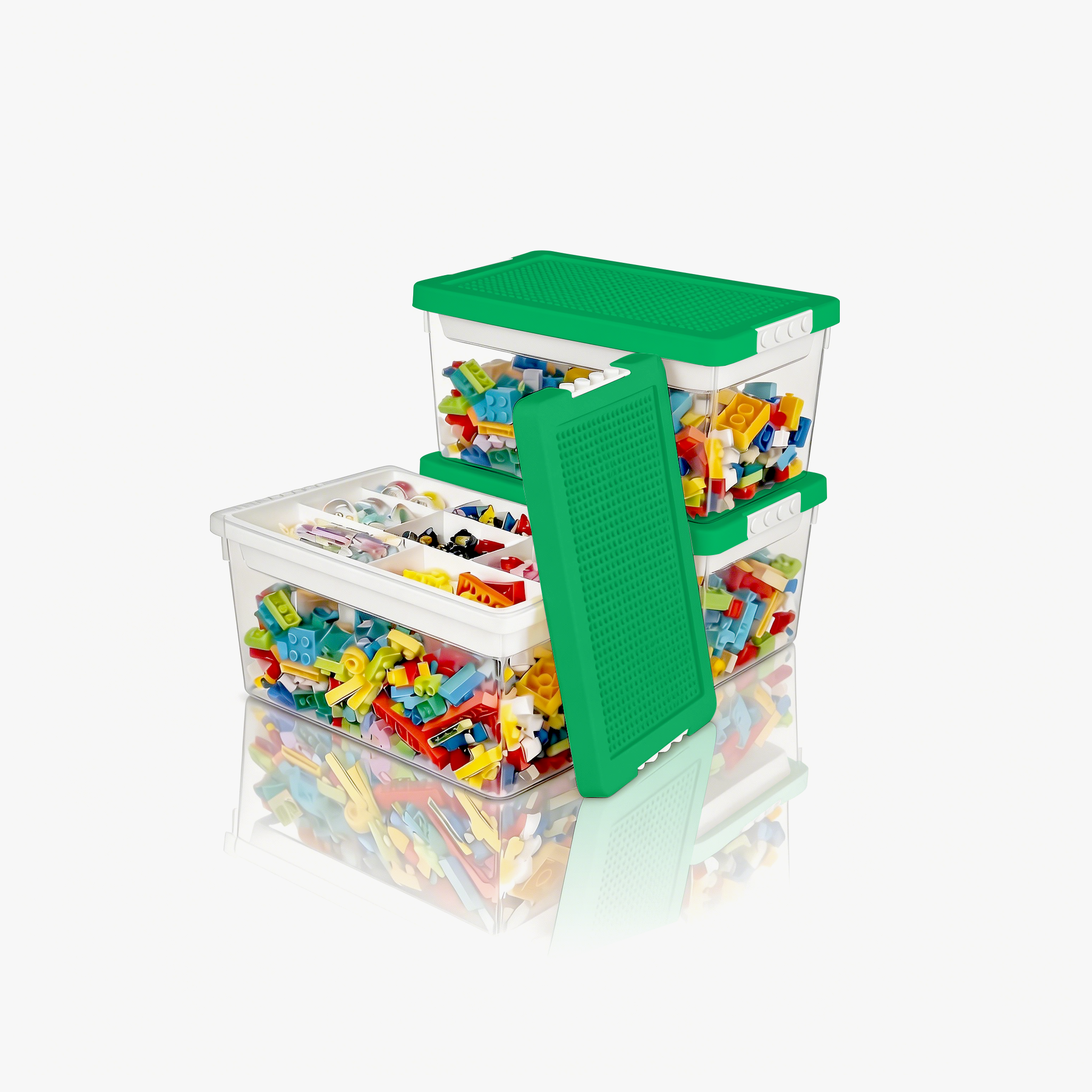 Greentainer stackable toy bin for kids playroom storage