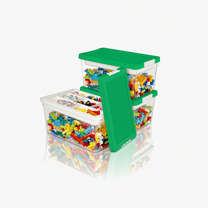 Greentainer stackable toy bin for kids playroom storage