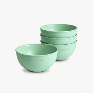 Greentainer lightweight shatter-resistant tableware set, large size in green