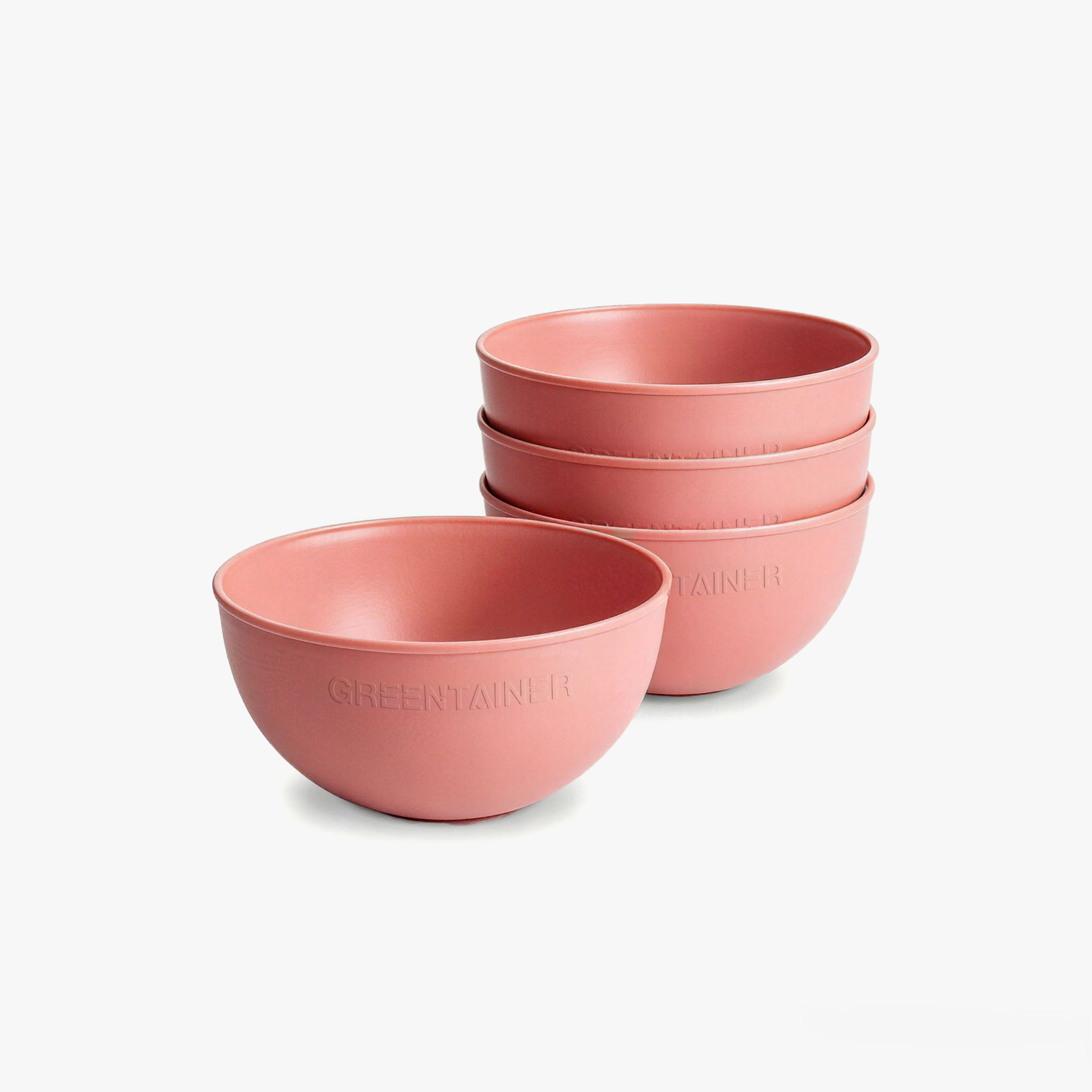 Greentainer lightweight shatter-resistant tableware set, small size in pink