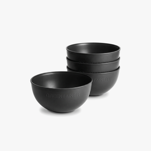 Greentainer lightweight shatter-resistant tableware set, small size in black