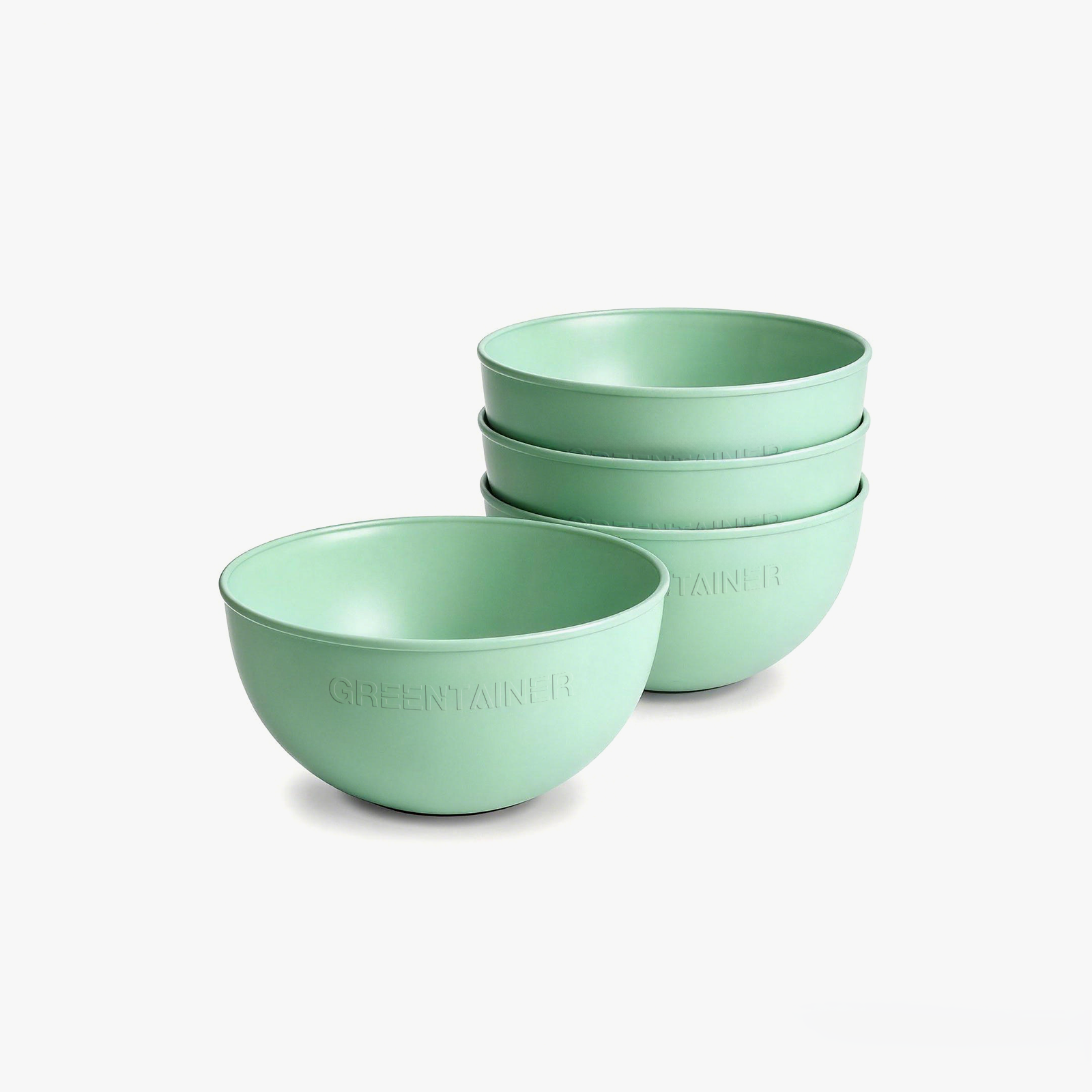 Greentainer lightweight shatter-resistant tableware set, small size in green