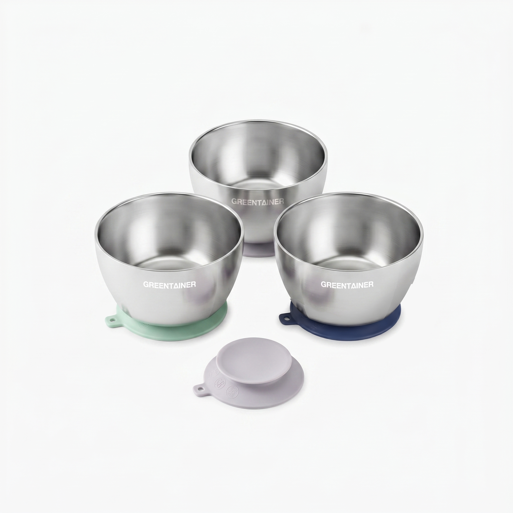 Greentainer stainless steel double-wall cups set in mixed colours