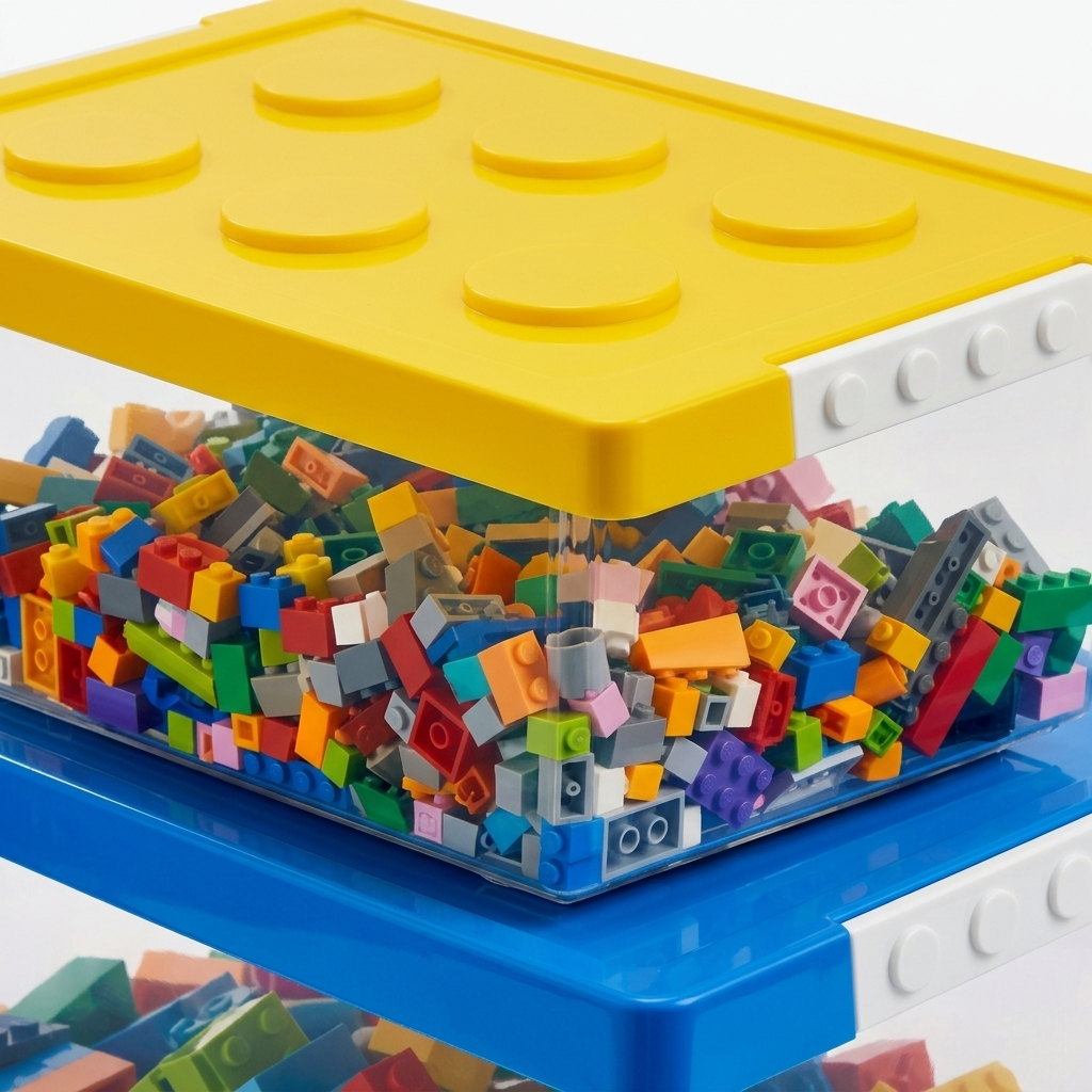 Greentainer stackable storage box with removable organiser insert